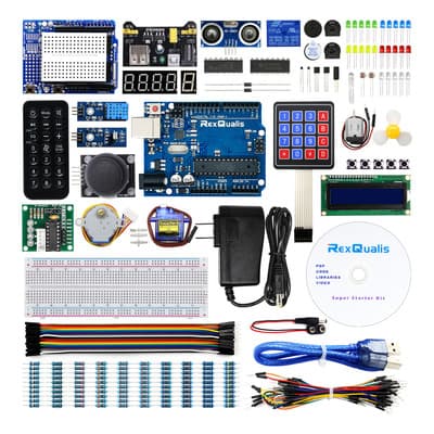 El Kit Rexqualis Compatible Con Arduino Uno Con Español Tutorial, Placa R3,placa De Pruebas 830, 120 Resistencias Y Otros Módulos Diversos. - $592.95 en Mercado Libre | PrecioMX