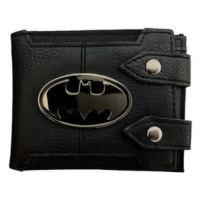 Cartera Billetera Caballero Batman Broches F Color Negro
