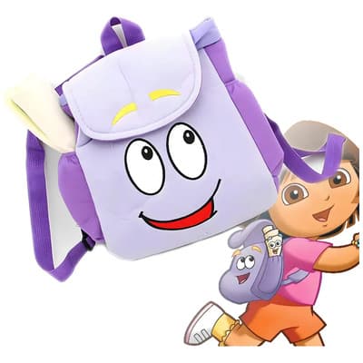 Mochila Dora La Exploradora Para Niña - Mochila Escolar Infantil Con Diseño De Aventura, Color Violeta, Ideal Para Colegio, Viaje Y Actividades - Marca: Ldnesd