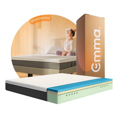 Colchón Emma Matrimonial | Memory Foam | Tecnología Alemana Color Blanco Blanco/gris - $7,220.49 en Mercado Libre | PrecioMX