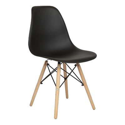 Silla Eames Moderna Estilo Minimalista Sala Comedor Cocina Estructura De La Silla Madera Asiento Negro Diseño De La Tela Plástico - $289.00 en Mercado Libre | PrecioMX
