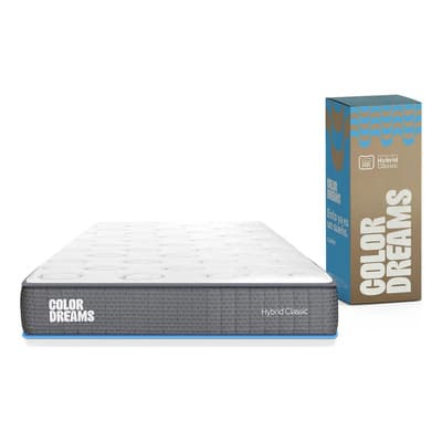 Colchón Individual Color Dreams Classic Híbrido 18 Cm | Pocket Coil + Memory Foam | Firmeza Media | Hipoalergénico Y Antiácaros | Transpirable | 100x190 Cm | Colchones en caja