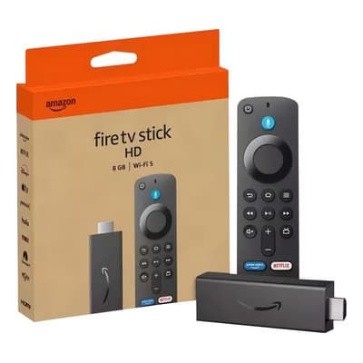 Amazon Fire Tv Stick Hd Streaming Media Player 8gb Color Negro Con Adaptador 110/220 Volts De Voz