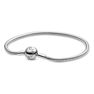 Brazalete Pandora Cadena De Serpiente Con Cierre Redondo Color Plata Talla 18 Cm - $620.00 en Mercado Libre | PrecioMX