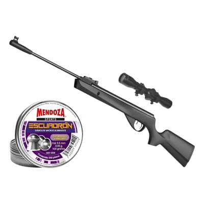 Rifle Nitro Piston Bb-15 Commando + Diabolos Crosman 5.5 Negro 5.5 Mm