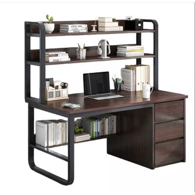 Heaimo Escritorio Para Computadora Con Repisas Y Cajones Escritorio Moderno Para Oficina Hogar Mesa De Estudio Con Estantería Librero Organizador Negro - $2,199.99 en Mercado Libre | PrecioMX