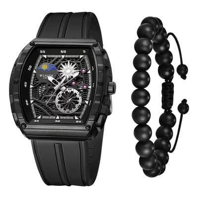 Reloj Elegante Regalo Hombre Y Negro Pulsera Con Caja Cuarzo Calendario Impermeable Clásico Moda Negocios Informal - $89.00 en Mercado Libre | PrecioMX