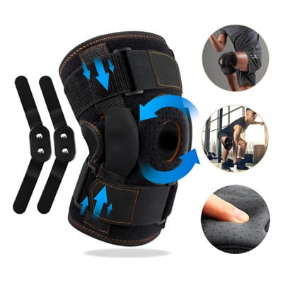 Rodilleras Neopreno Unisex Con Placas De Acero Para Fitness Color Negro Talla M