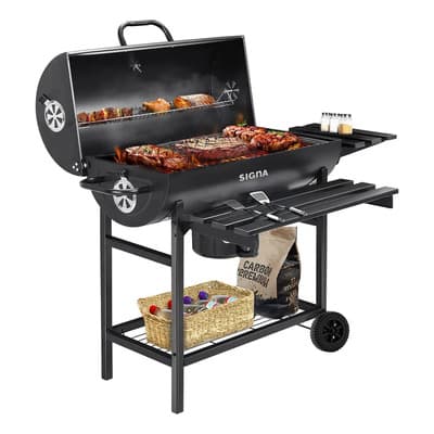 Parrilla Asador De Carbón Tipo Barril Con Ruedas Acero Inox Color Negro - $2,058.90 en Mercado Libre | PrecioMX