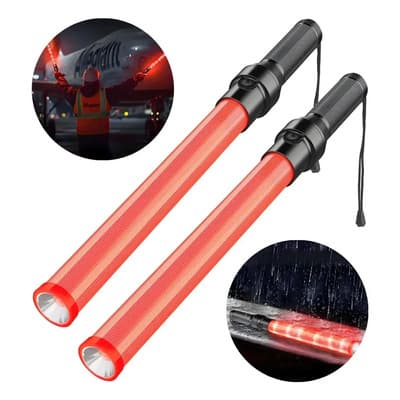 Solviora 2 Piezas Luz Led Linterna De Seguridad Varita De Señal De Tráfico. Adecuada Para Guía De Estacionamiento, Control De Tráfico, Departamentos De Bomberos, Aeropuertos, Entre Otros. - $89.90 en Mercado Libre | PrecioMX