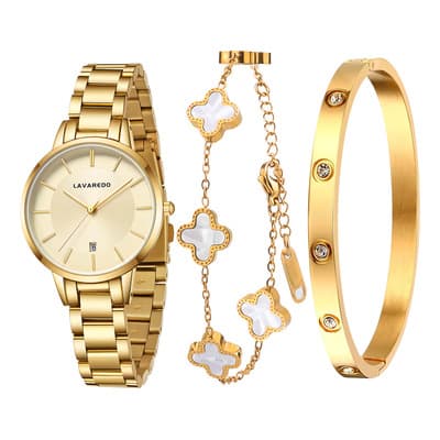 Relojes Y Pulseras Ben Nevis Para Mujer, Elegantes Delicados Relojes De Oro De Lujo Para Mujer Con Fecha,set De Regalo 3 En 1,los Mejores Regalos Para Mujeres Dorado - $215.76 en Mercado Libre | PrecioMX