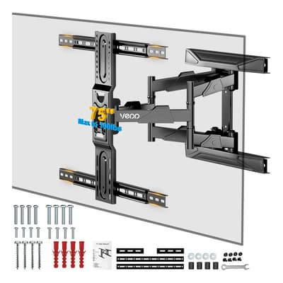 Soporte De Pared Tv 40 A 80 Pulgadas Emetres Soporte Para Pantalla Color Negro Base Para Tv Soporta 45.5 Kg Base Para Televisor 40-80 Pulgadas Soporte Para Tv Con Inclinacion, Giro 180° - $605.88 en Mercado Libre | PrecioMX