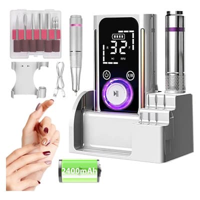 Taladro Esmeril Pulidor Uñas Recargable 45000 Rpm Profesional Blanco - $298.80 en Mercado Libre | PrecioMX