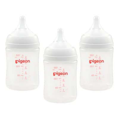 Pack 3 Biberones Pigeon Softouch 160ml/5oz Anticolicos 0m