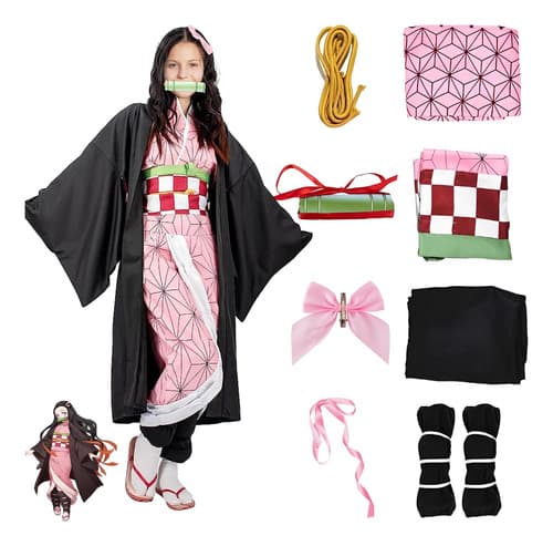 Cosplay Disfraz Anime, Disfraz De Demon Slayer Kamado Nezuko Tanjirou Shinobu Kocho Kimono Traje Para Infantil Niños Y Niñas Fiesta De Halloween - $267.30 en Mercado Libre | PrecioMX