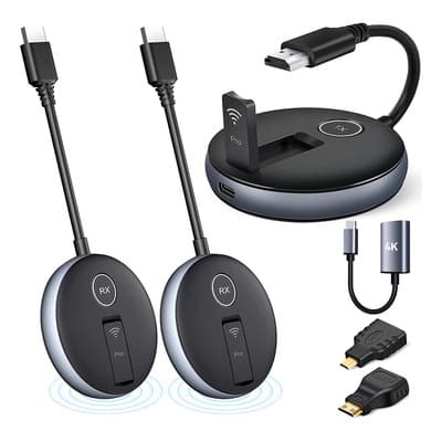 Transmisor HD Inalámbrico LIELYHOD HDMI a 1080p con 2 Receptores 50m