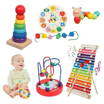 Paquete Didáctico Infantil Estimulación Temprana 5 Piezas Color Red