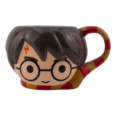 Taza Cerámica 3d Cabeza Bufanda Harry Potter Warner 591 Ml
