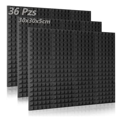 Paneles Acústicos Sd Sodoct Pyramid 36 Pack 30x30cm Color Negro Para Estudio De Grabacion - $627.20 en Mercado Libre | PrecioMX