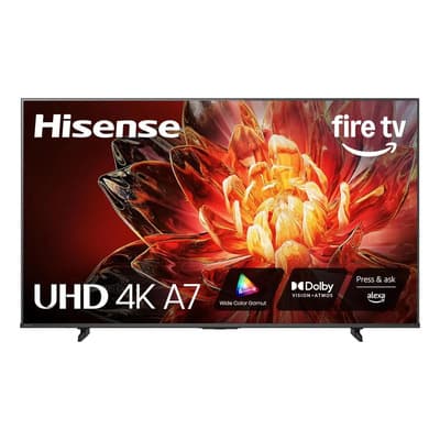 Hisense Serie A7 De 43 Pulgadas (43a7nf, Modelo 2025) 4k Uhd Smart Fire Tv, Control Remoto De Voz Con Alexa, Amplia Gama De Colores, Hdr10+, Dolby Vision, Dolby Atmos, Modo De Juego, Allm, Transmisión