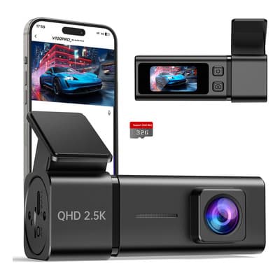 Dash Cam 2.5K para Auto Wi-Fi Visión Nocturna Pantalla 1.47" Sensor G 256GB