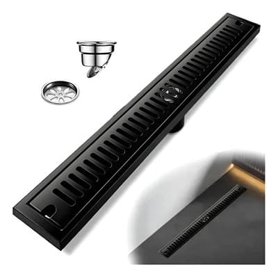 G00dflor Coladera De Acero Inoxidable Invisible Desagüe 10x60cm Desagüe Invisible De Baño Negro - $212.00 en Mercado Libre | PrecioMX