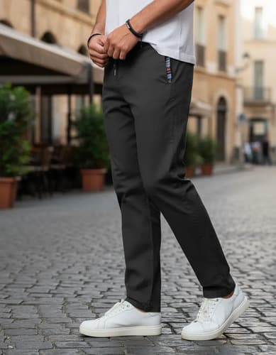 Pantalón Casual Algodón Straight Para Hombre