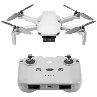 DJI Mini 4k Drone con cámara 4K UHD Menos 249 g, Estabilización 3 Ejes, Transmisión Video de 10 km, Retorno Automático, Resistencia al Viento, 1 Batería
