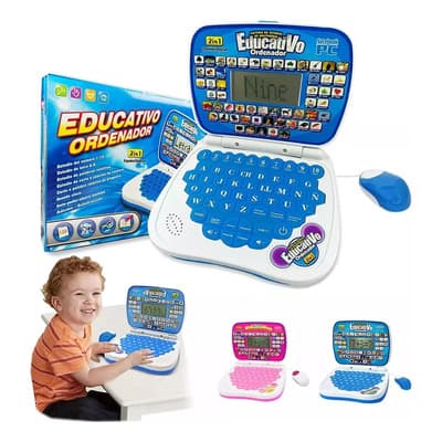 Mini Laptop Interactiva Educativa Bilingüe Español Inglés Para Niños 3 A 10 Años Azul Con Mouse Y Pilas Incluidas Didáctica Infantil Juguete Electrónico Sonido Fantastic Toys - $173.63 en Mercado Libre | PrecioMX