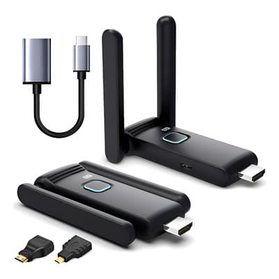 Transmisor Y Receptor Hdmi Inalámbrico Ultra Hd 80m/1080p Conexión Inalámbrica Sin Retardo Kit Hdmi Plug And Play Adecuado Para Computadora/cámara/proyector/portátil, Etc.: Juego De 7 Piezas AUTGAR®