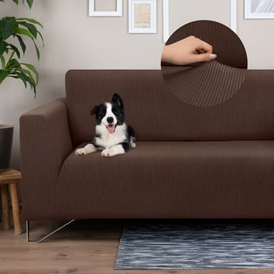 Protector Cubre Sala Elástico Ajustable -3 Pzas- Real Textil Café - $1,499.00 en Mercado Libre | PrecioMX