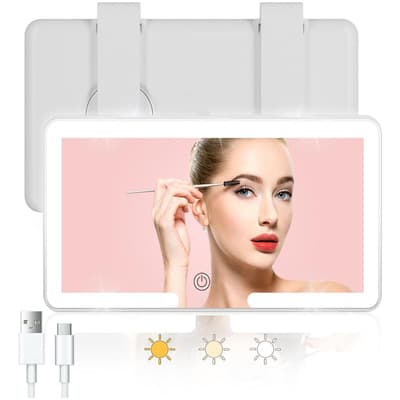 Espejo De Maquillaje De Visera De Coche Con 3 Modos Luz Led - $168.40 en Mercado Libre | PrecioMX