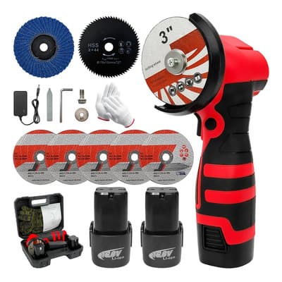 Kit De Amoladora Angular Inalámbrica, Mini Amoladora Angular Eléctrica De 28000rpm Con 2 Baterías De 16,8 V 7 Discos De Corte, Corta Metal, Madera, Baldosas Y Desbasta Desde El Primer Día Rojo - $399.00 en Mercado Libre | PrecioMX