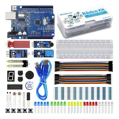 Rexqualis Básico Kit Compatible Con Arduino Uno Con Español Tutorial, Placa Controladora Ch340 Uno R3, Placa De Pruebas 830, 120 Resistencias Y Otros Módulos Diversos - $289.98 en Mercado Libre | PrecioMX