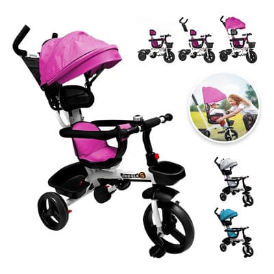 Triciclo Infantil 3 En 1 Para Bebé Bicicleta Tipo Carreola Color Rosa - $1,159.00 en Mercado Libre | PrecioMX