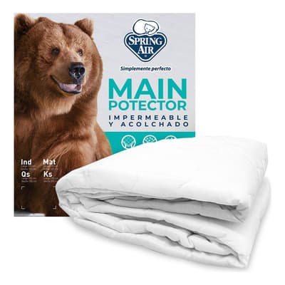 Protector Cubre Colchón Matrimonial Spring Air Impermeable Color Blanco Acolchado Hipoalergénico Antiácaros Microfibra - $649.00 en Mercado Libre | PrecioMX