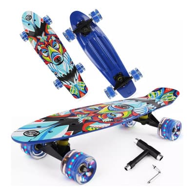 Patineta Penny Trixter Abec-7 Polipropileno Ruedas LED 56cm