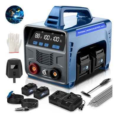 Soldadora Inverter Faghto Mma Portátil Baterías Litio 160A Pantalla LED