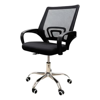 Silla De Escritorio Ergonómica Lumax Ezri Mesh Con Tapizado De Mesh Color Negra Negro Malla