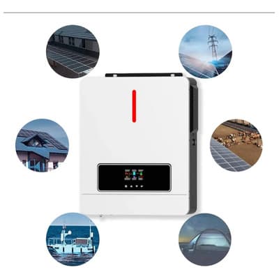 Solstellar Inversor Híbrido 3600w 24v Mppt 120a 500vdc Gprs Pantalla Táctil Control App Pura Onda Sinusoidal Para Solar Batería Y Red