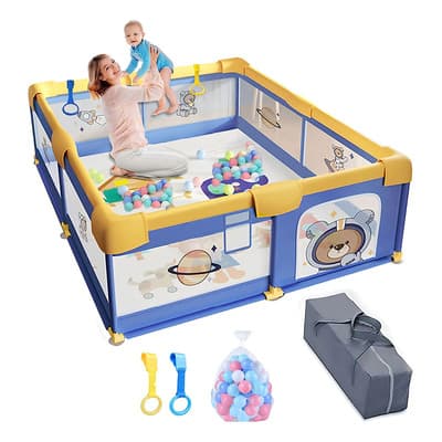 Corral Para Bebes Corralito De Juegos Plegable Con 60 Pelotacorralito Para Bebe Corral De Gimnasio De Juegos Infantil180cm Color Azul Osos - $1,274.40 en Mercado Libre | PrecioMX