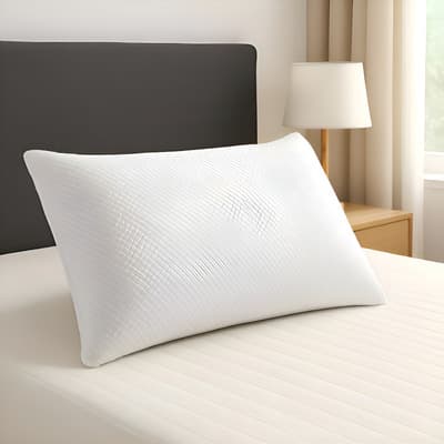 Almohada King SIze Memory Foam Triturado Therapy 90 X 50 Cm Comoda Memory Dream Con Cierre Funda Lavable Firme Comoda De Alta Calidad Tela Suave y Fresca