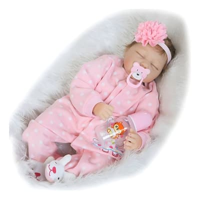 Muñeca Reborn Auxtoo 55cm Silicona Suave Dormida Incluye Accesorios - $649.01 en Mercado Libre | PrecioMX