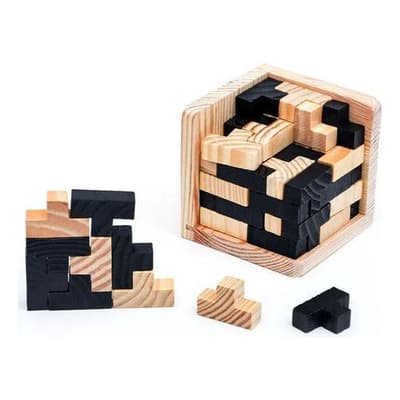 Q Rompecabezas De Cubo De Madera 3d Creativo For Niños Q