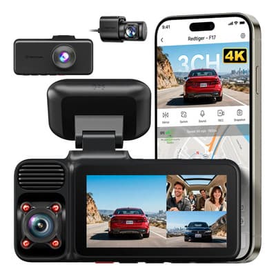 Redtiger Cámara Para Automovil 4k Dashcam 5g Wi-fi Gps 64gb
