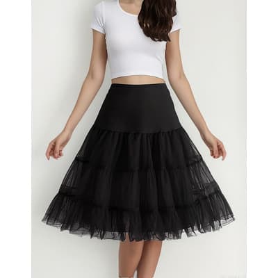 Vestido Vintage Enaguas O Tutú Capas Para Falda Elegante