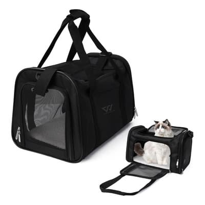 Mochila Transportadora Para Perro Gato Mascota Transpirable Negro