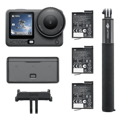 Dji Osmo Action 6 Pack Aventura, Cámara De Acción Con Sensor Cuadrado De 1/1.1 Pulgadas, Apertura Variable, Resistente Al Frío, Batería De 4 Horas, Cámara De Acción 4k Ideal Para Uso Diario Negro - $10,749.00 en Mercado Libre | PrecioMX
