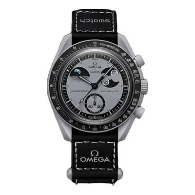Reloj De Pulsera Omega Swatch Moonswatch Mission Earthphase Correa Negro Bisel Negro Fondo Gris Oscuro - $9,990.00 en Mercado Libre | PrecioMX