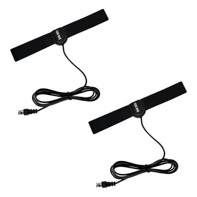 2 Antena De Tv Digital Hd Para Interiores Recepcion Uhf Negro - $116.54 en Mercado Libre | PrecioMX